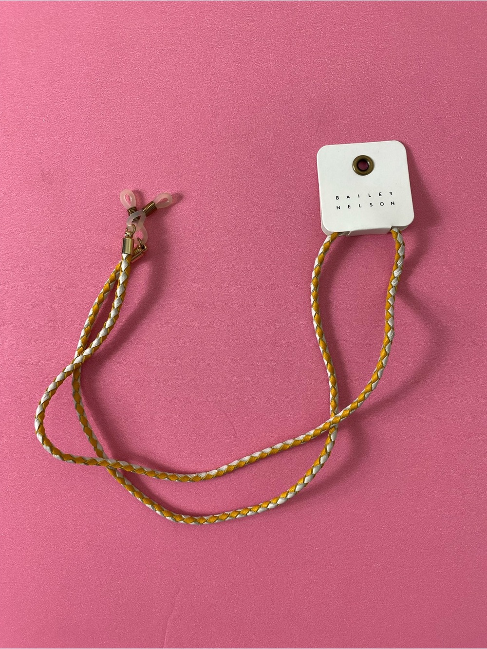 Bailey Nelson Braided Yellow & White Eyewear Rope Chain Glasses Accessories
